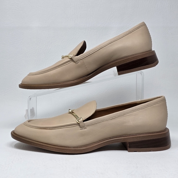 Franco Sarto Women's EDA Classic Slip on Loafer Oyster Beige Size 8.5M New - Picture 3 of 10